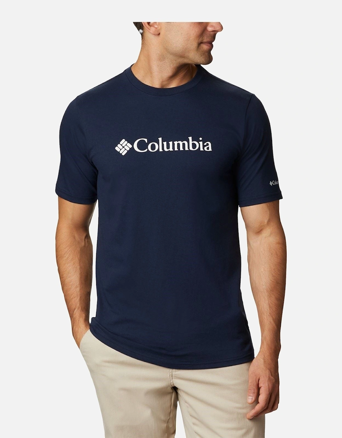 CSC Basic Logo Short Sleeve Cotton Men's Blue Short Sleeve T-Shirts