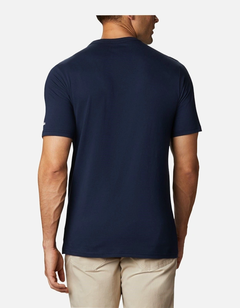 CSC Basic Logo Short Sleeve Cotton Men's Blue Short Sleeve T-Shirts