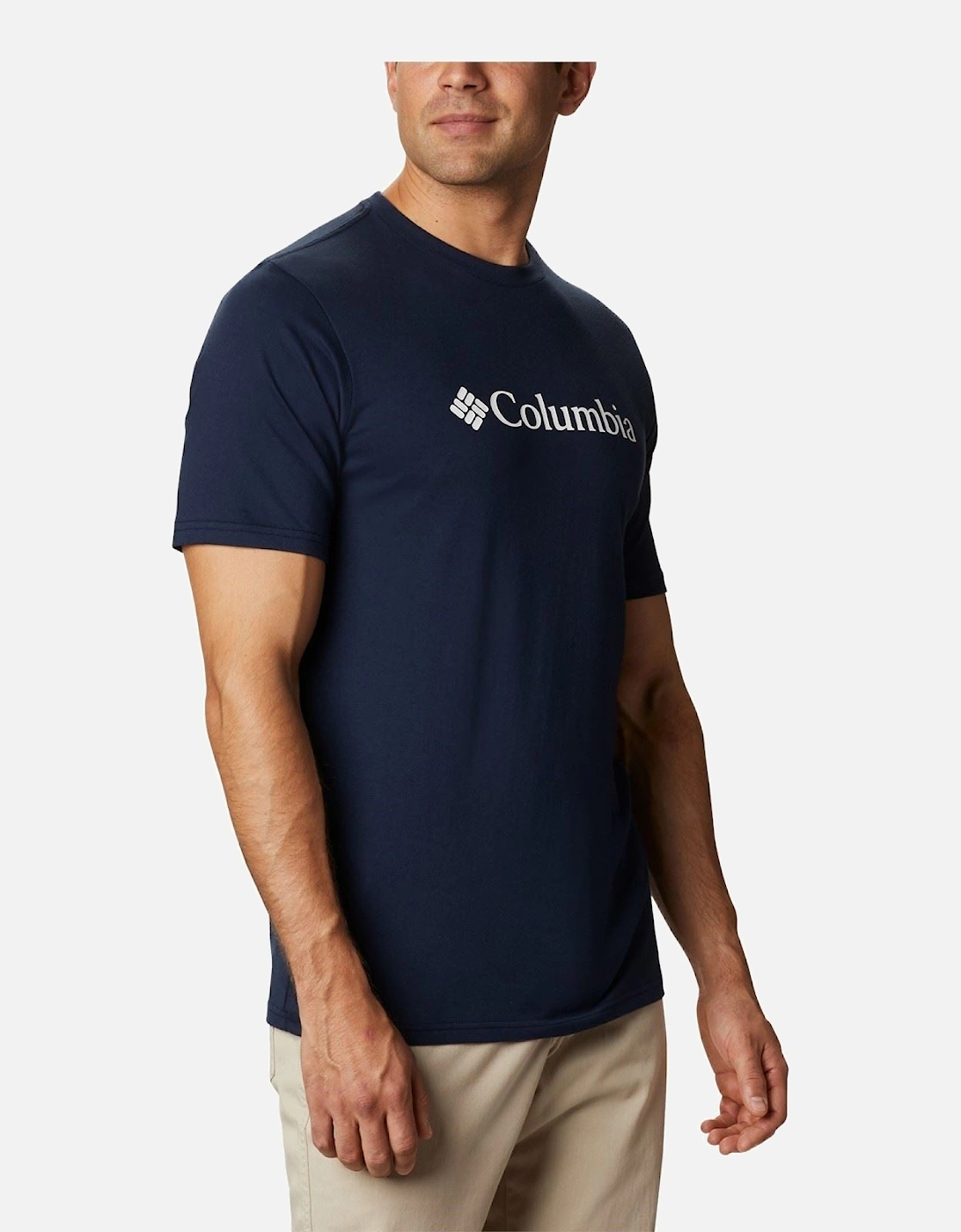 CSC Basic Logo Short Sleeve Cotton Men's Blue Short Sleeve T-Shirts