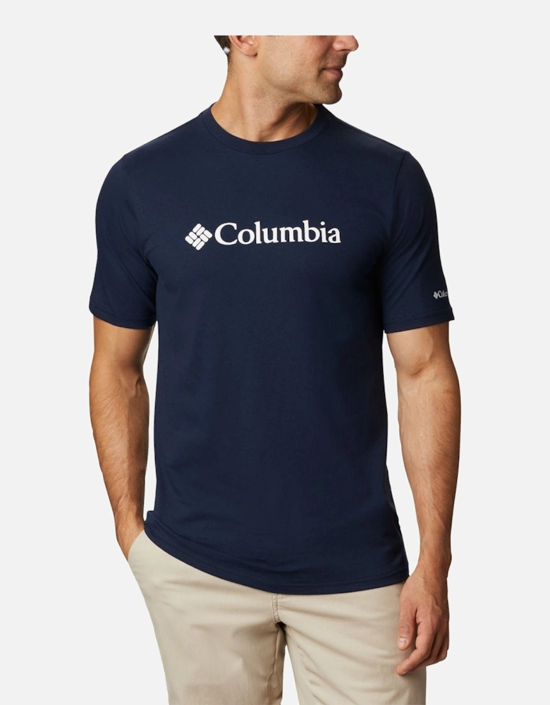 CSC Basic Logo Short Sleeve Cotton Men's Blue Short Sleeve T-Shirts