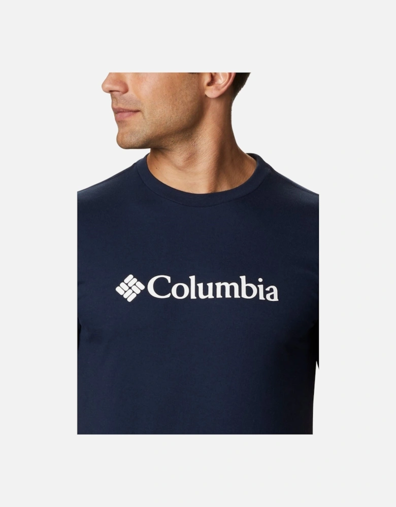 CSC Basic Logo Short Sleeve Cotton Men's Blue Short Sleeve T-Shirts