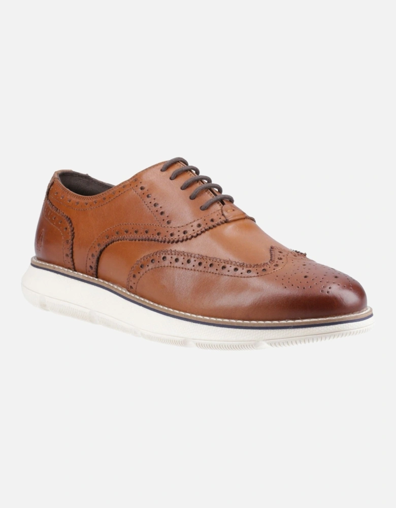 Zach Leather Men's Tan/White Brogues Shoes
