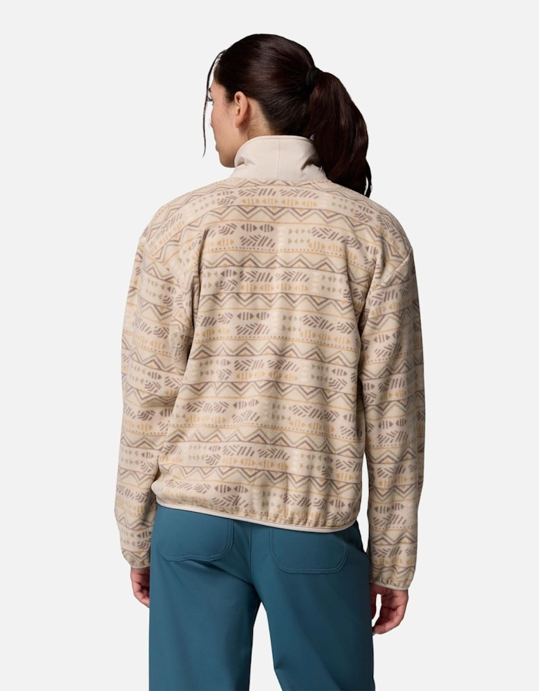 Sequoia Grove Printed Half Zip Polyester Women's Brown Pullover