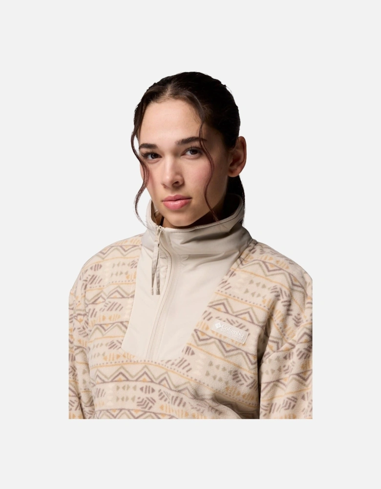 Sequoia Grove Printed Half Zip Polyester Women's Brown Pullover