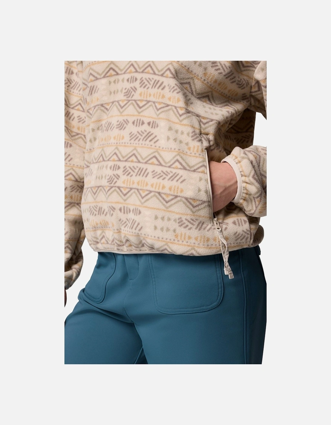 Sequoia Grove Printed Half Zip Polyester Women's Brown Pullover