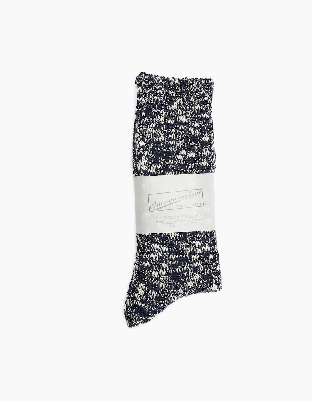 Anonymous Ism Men's Anonymous Ism Classic Slub Crew Men's Navy Socks