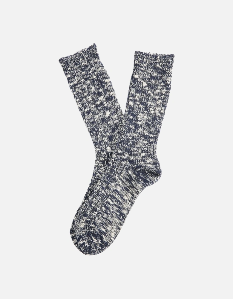 Classic Slub Crew Men's Navy Socks