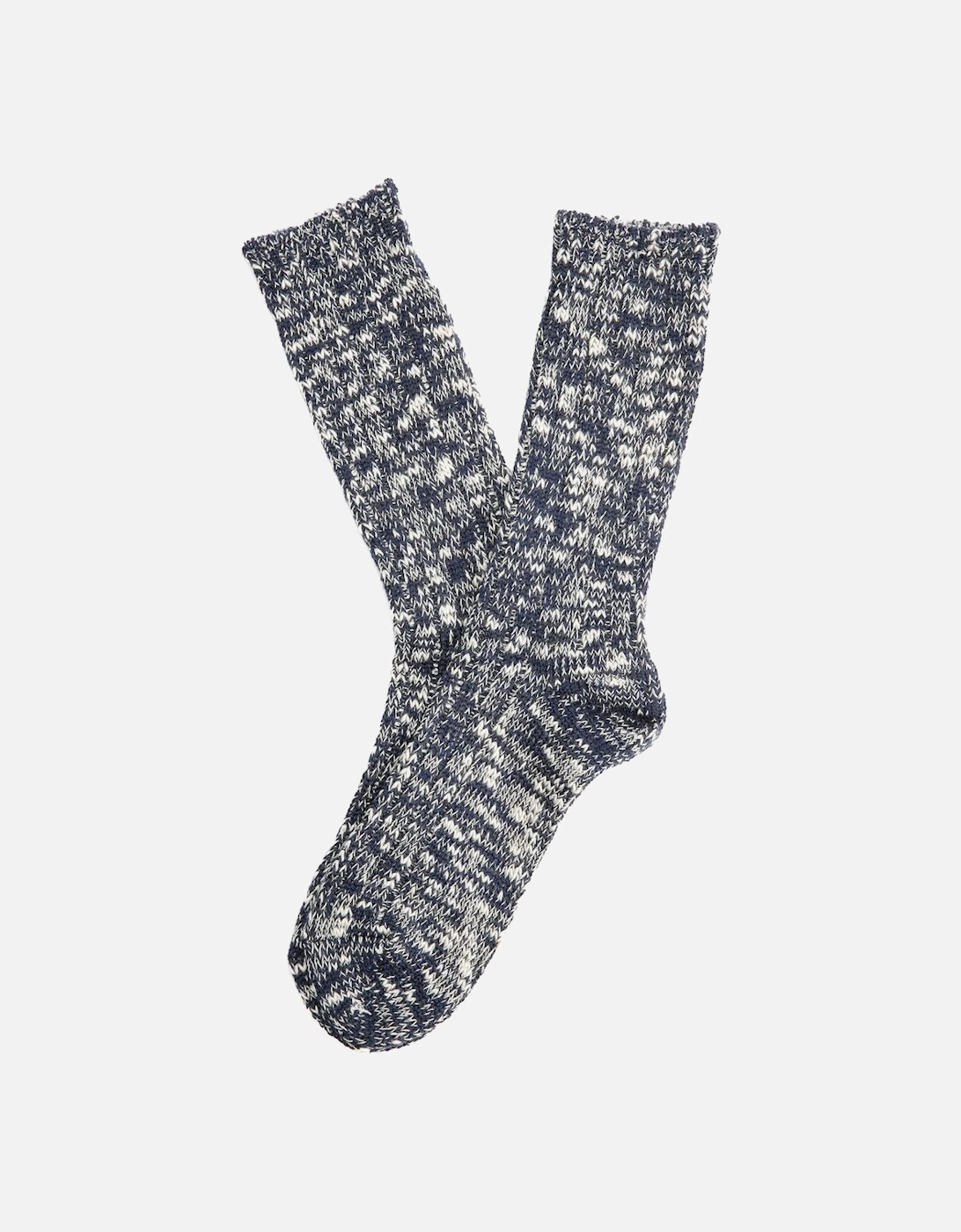 Classic Slub Crew Men's Navy Socks