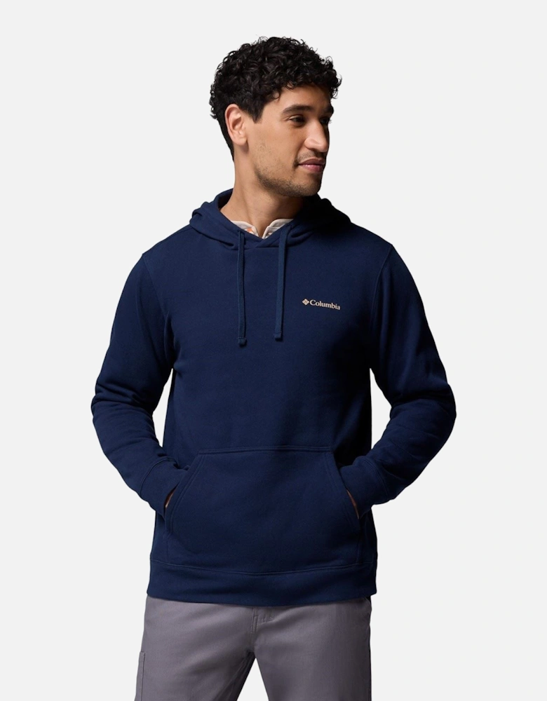 Trek Graphic Hoodie Cotton Men's Blue Hooded Sweatshirt