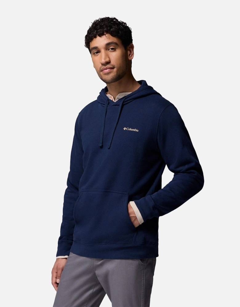 Trek Graphic Hoodie Cotton Men's Blue Hooded Sweatshirt
