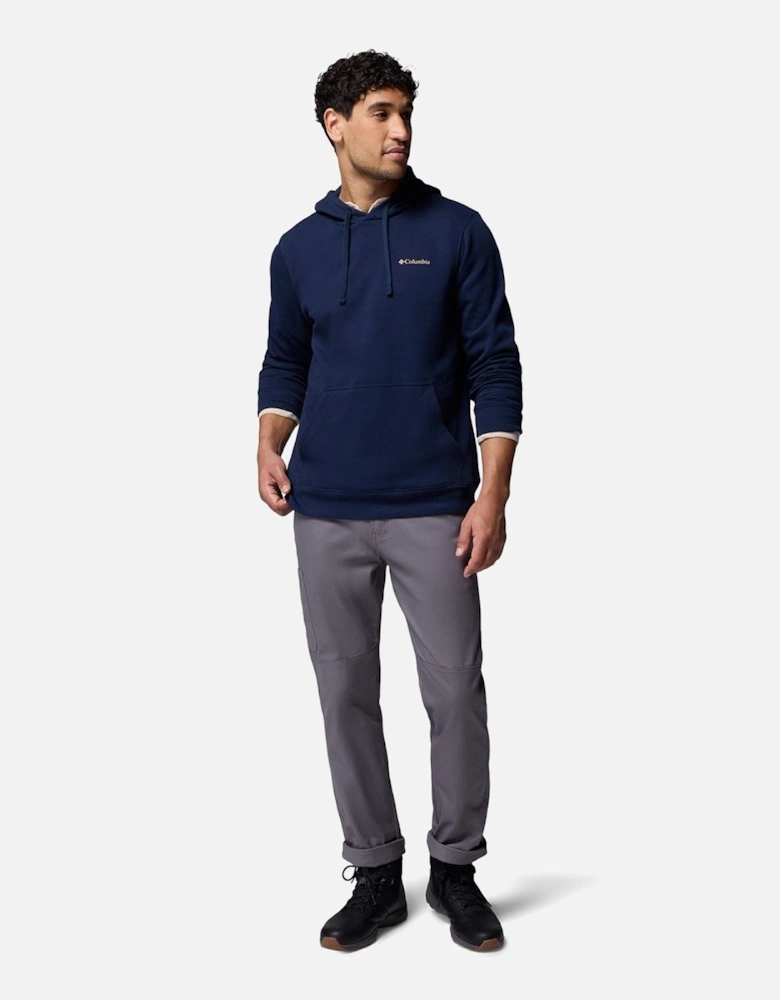 Trek Graphic Hoodie Cotton Men's Blue Hooded Sweatshirt