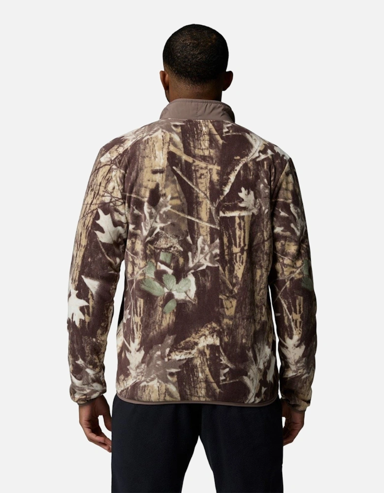 Sequoia Grove Printed Full Zip Men's Brown Fleece Jacket