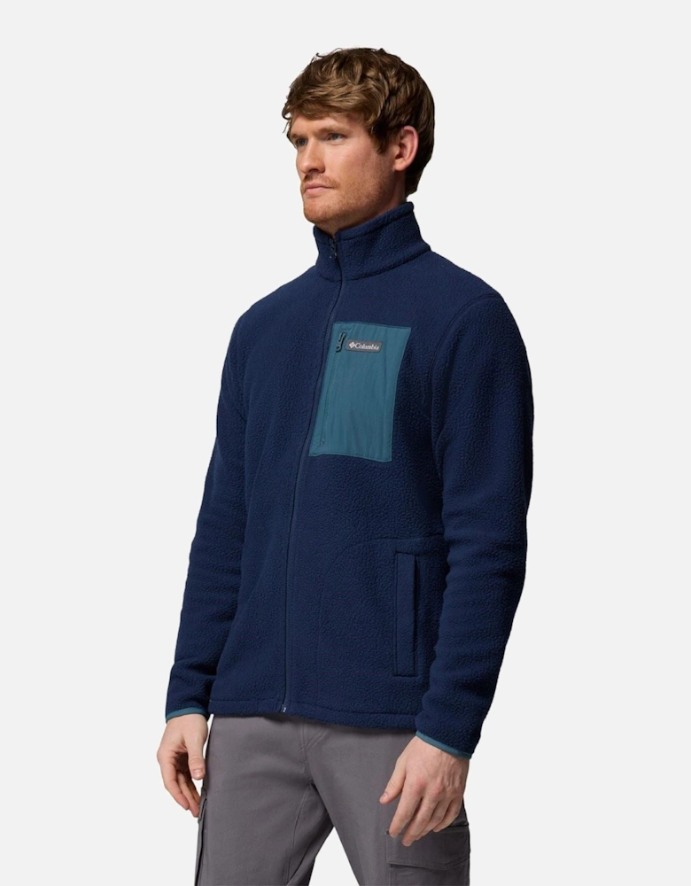 Jasper Ridge Pebbled Full Zip Fleece Men's Blue Fleece Jacket