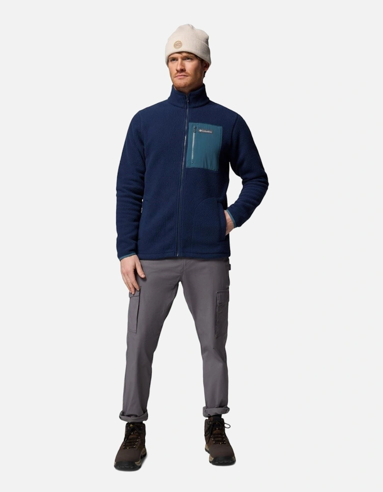 Jasper Ridge Pebbled Full Zip Fleece Men's Blue Fleece Jacket