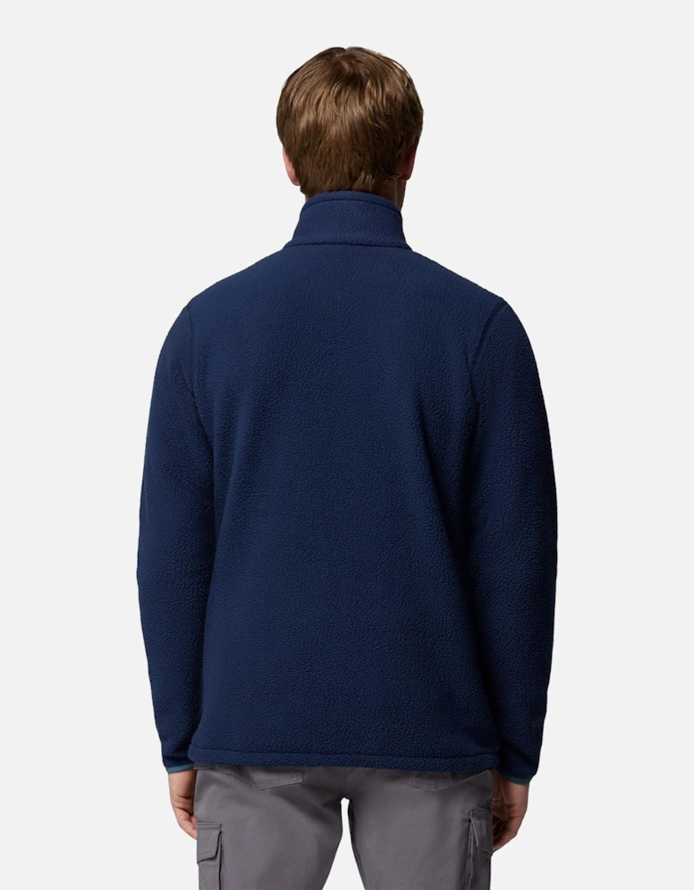 Jasper Ridge Pebbled Full Zip Fleece Men's Blue Fleece Jacket