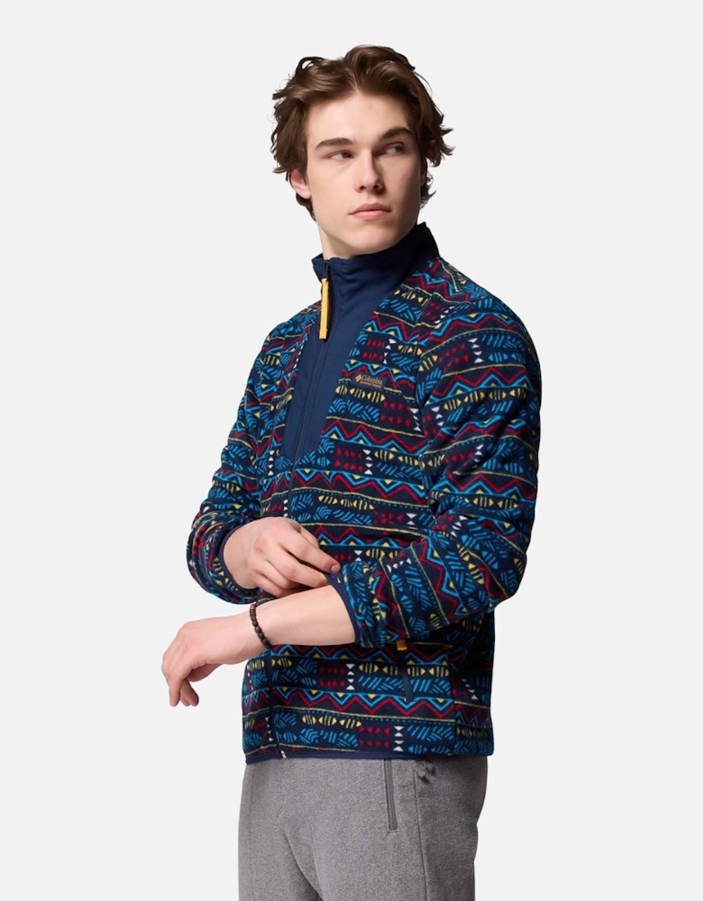 Sequoia Grove Printed Full Zip Men's Blue Fleece Jacket