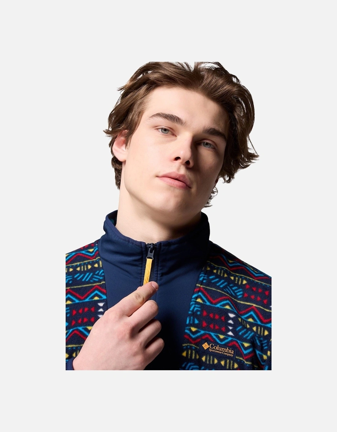 Sequoia Grove Printed Full Zip Men's Blue Fleece Jacket