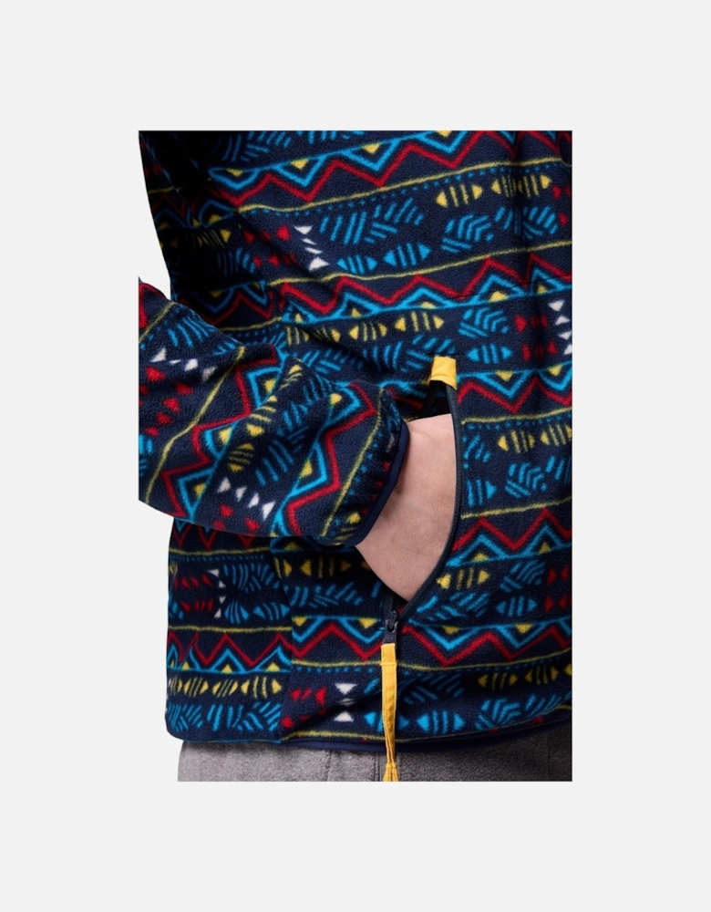 Sequoia Grove Printed Full Zip Men's Blue Fleece Jacket