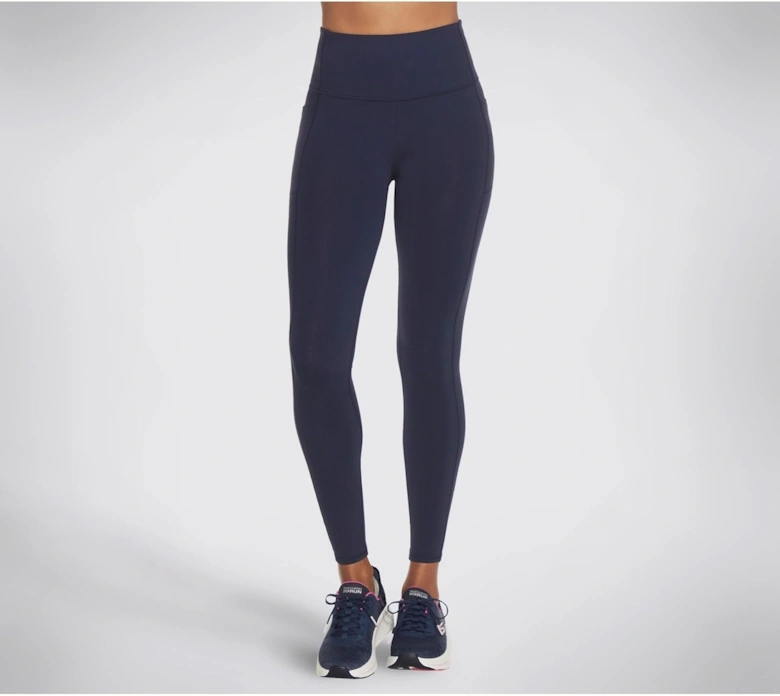 Performance GOWALK Wear High Waisted Nylon Women's Blue Sports Leggings