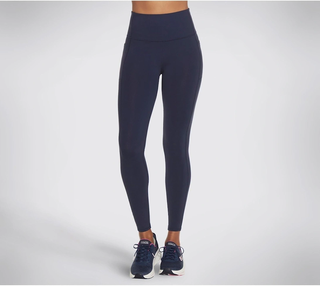 Performance GOWALK Wear High Waisted Nylon Women's Blue Sports Leggings, 5 of 4