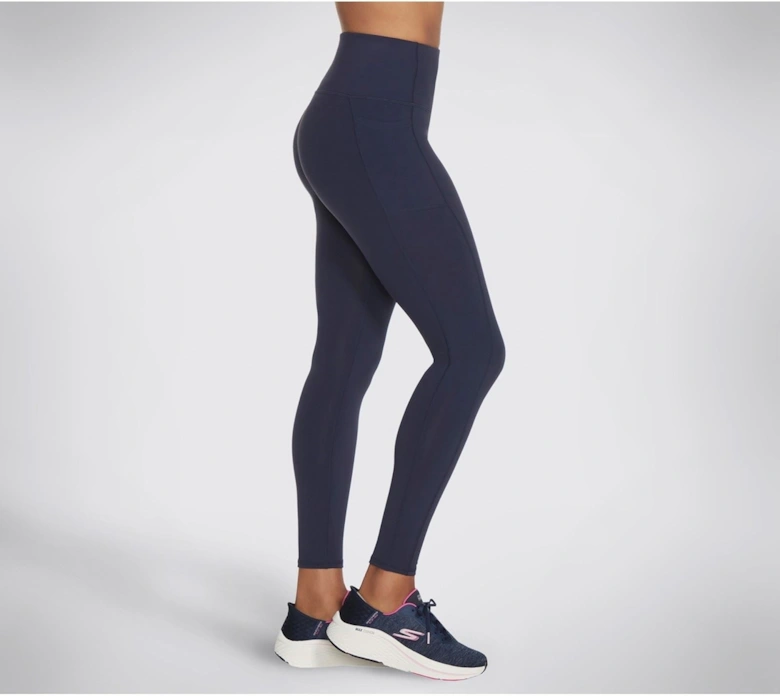 Performance GOWALK Wear High Waisted Nylon Women's Blue Sports Leggings