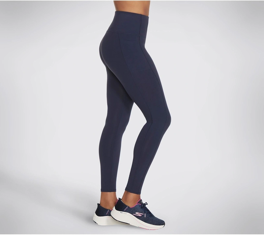 Performance GOWALK Wear High Waisted Nylon Women's Blue Sports Leggings