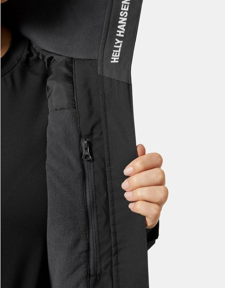 Crew Hooded Midlayer Sailing Jacket 2.0 Women's Black Sailing Jacket