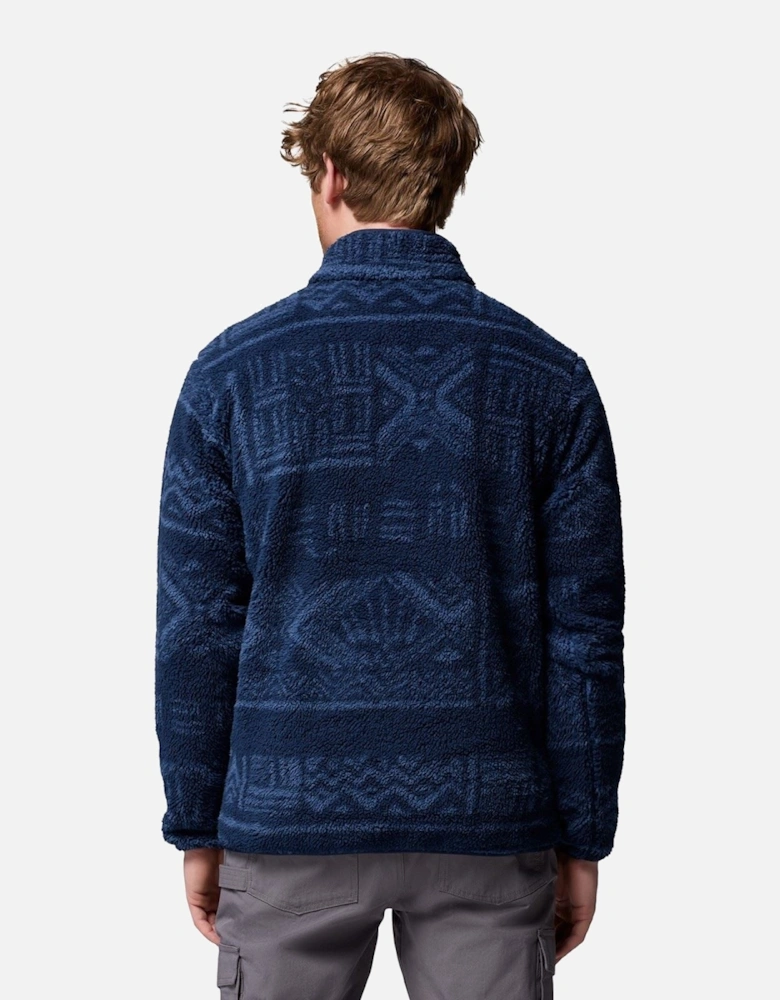 Rugged Ridge High Pile Half Zip Men's Blue Zip Neck Pullovers