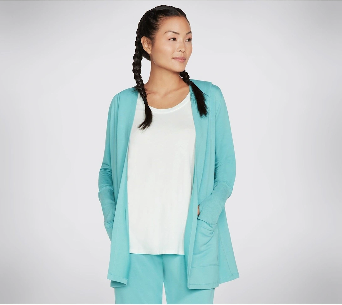Performance Everyday Belted Women's Light Turquoise Cardigans, 4 of 3