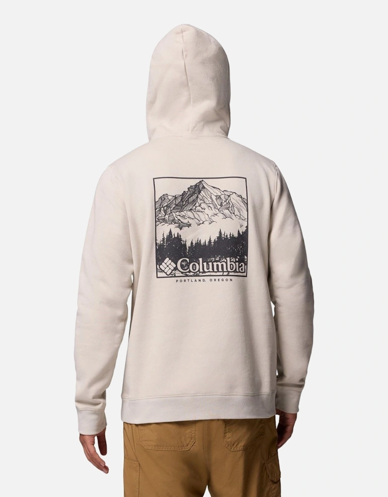 Trek Graphic Hoodie Cotton Men's Brown Hooded Sweatshirt