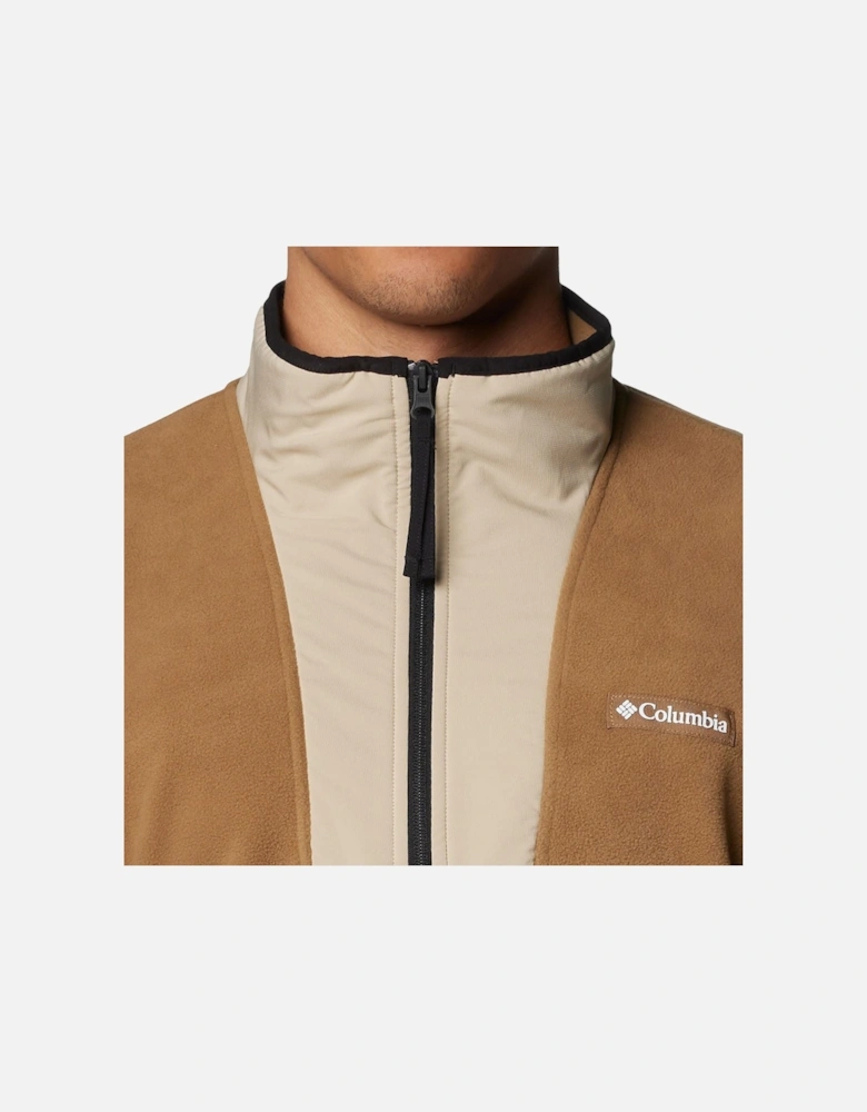 Sequoia Grove Half Zip Fleece Polyester Men's Brown Zip Neck Pullovers