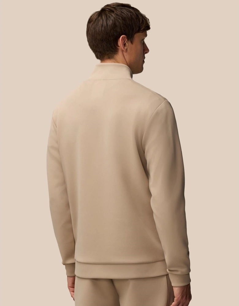 Scuba 1/4 Zip Polyester Men's Brown Sweatshirt