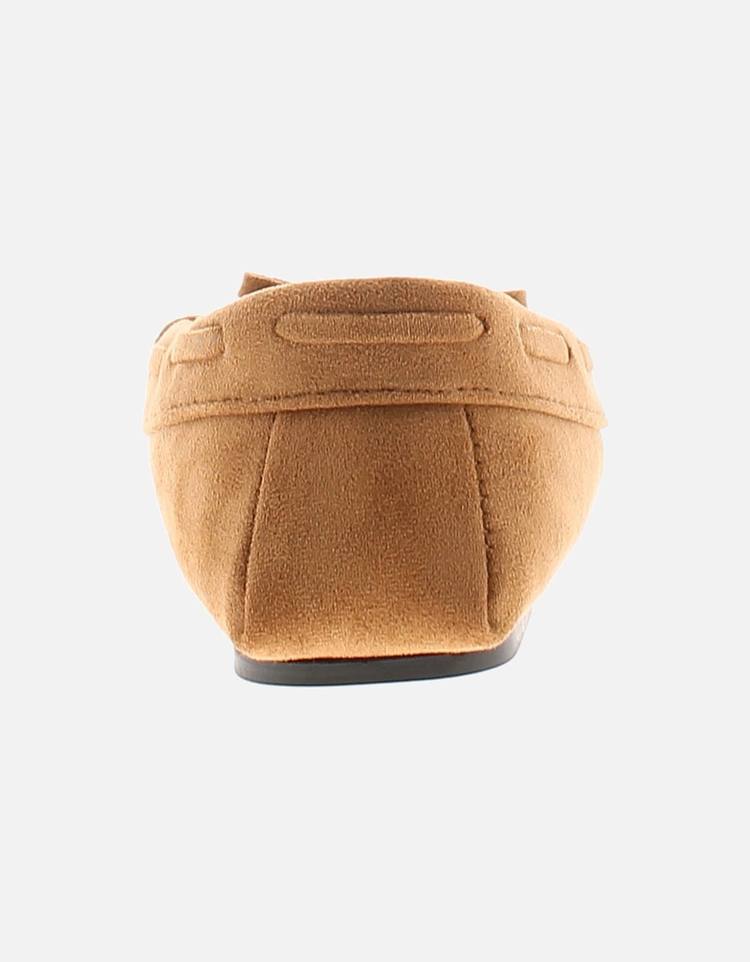 Womens Moccasin Slippers Faux Fur Lining Freya tan UK Size