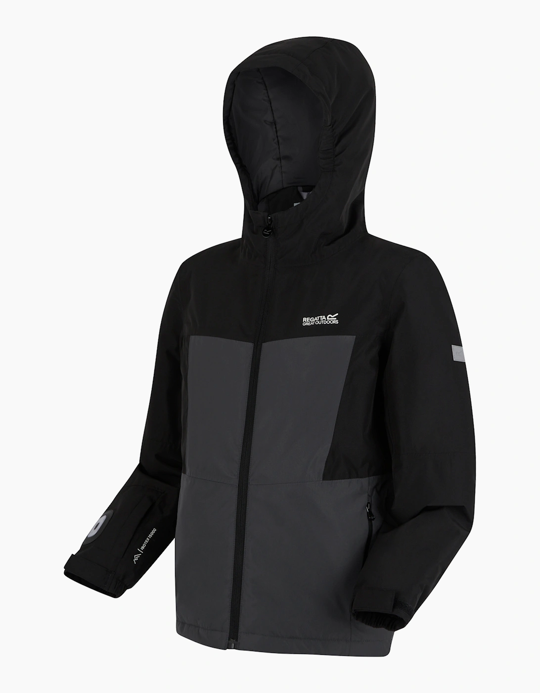 Boy's Regatta Childrens/Kids Beamz Insulated Waterproof Jacket - Black - Size: 9 years/8 years