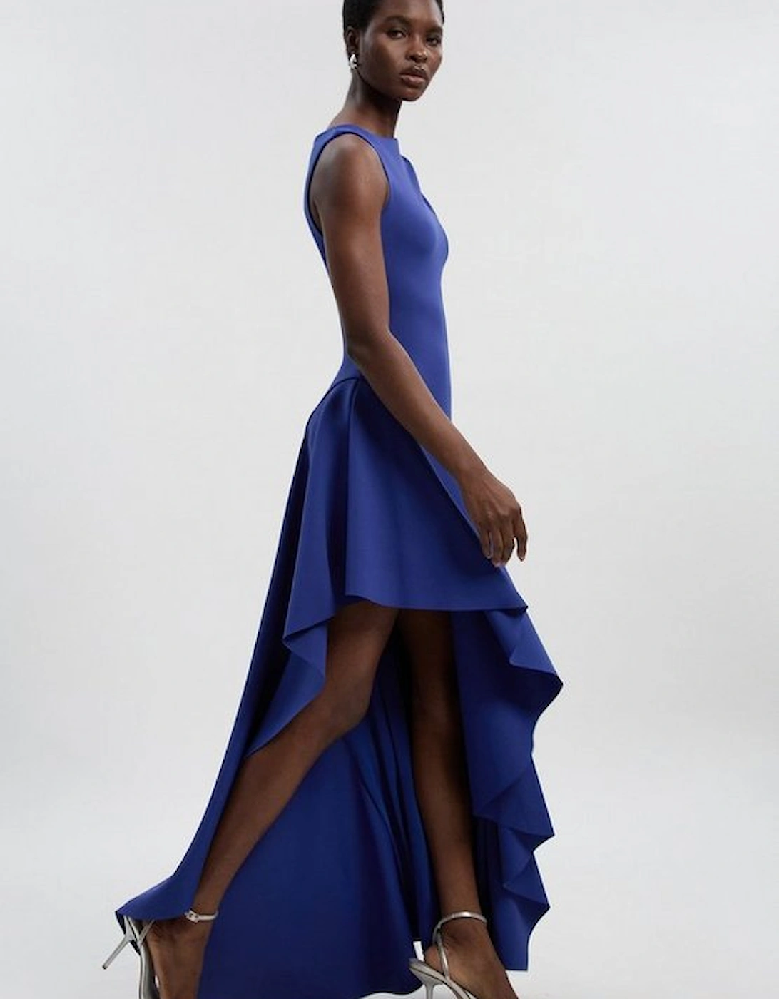 Scuba Drama Ruffle Hem Woven Maxi Dress, 4 of 3