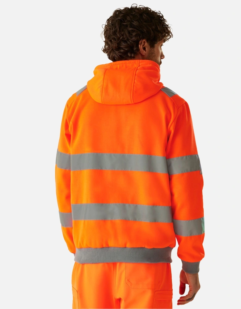 Professional Mens Pro Contract Hi-Vis Hoodie
