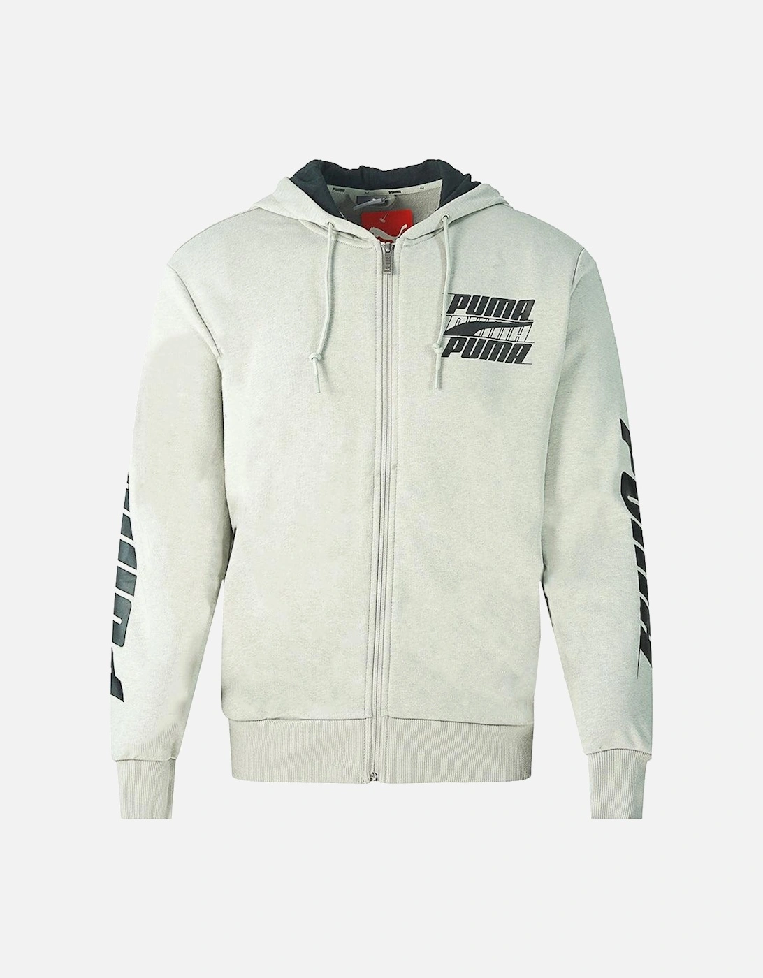 Mens Rebel Bold Full Zip Hoodie, 3 of 2
