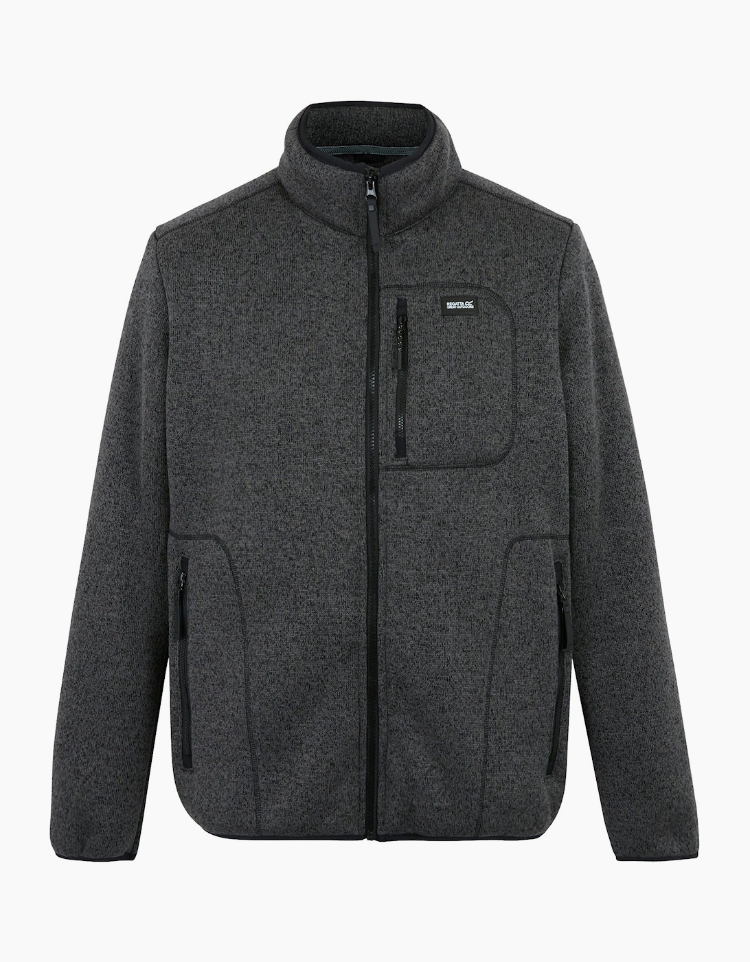 Men's Regatta Mens Barlee Marl Full Zip Fleece Jacket - Black - Size: 40