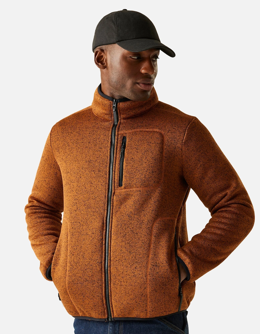 Mens Barlee Marl Full Zip Fleece Jacket