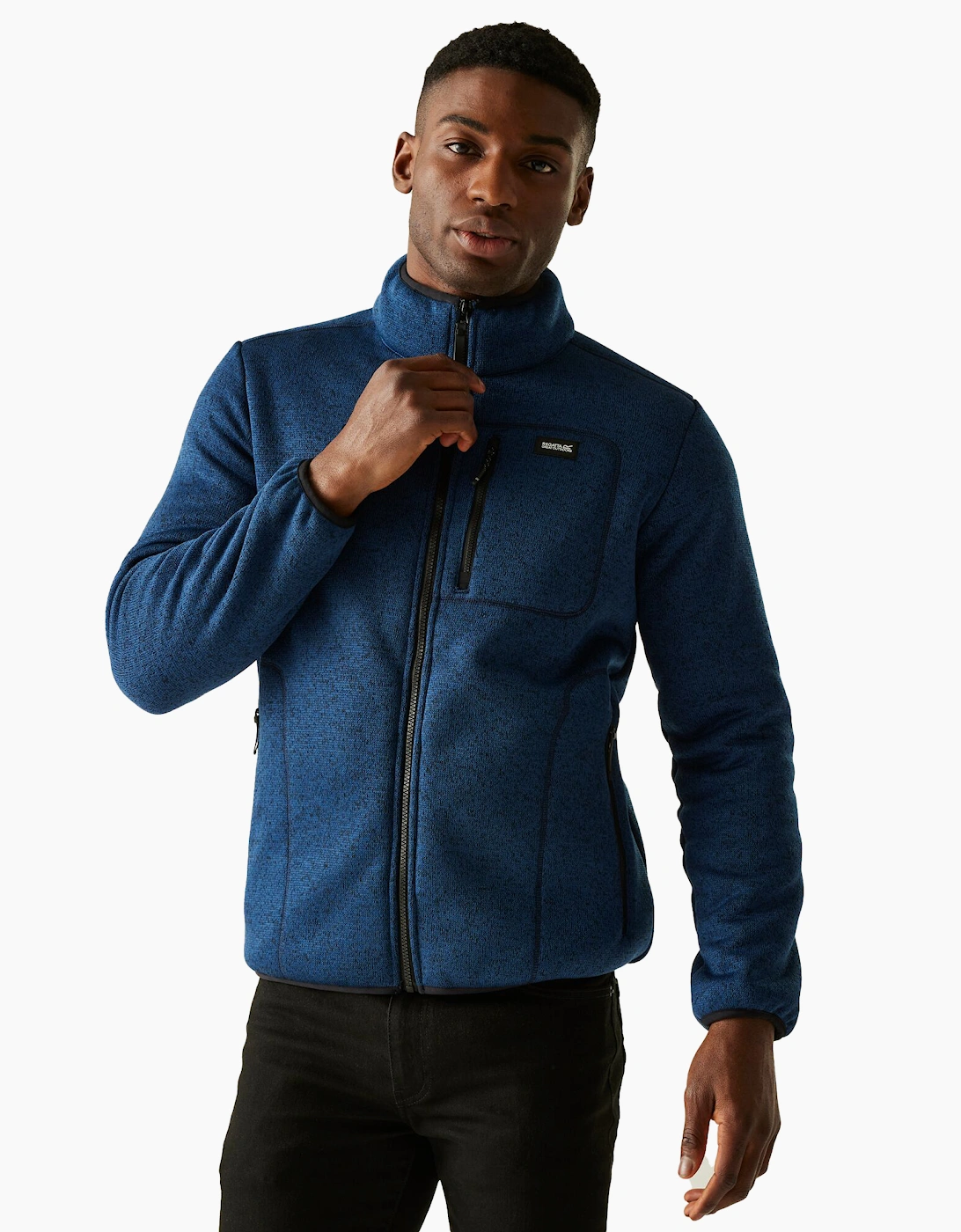 Men's Regatta Mens Barlee Marl Full Zip Fleece Jacket - Green - Size: 46