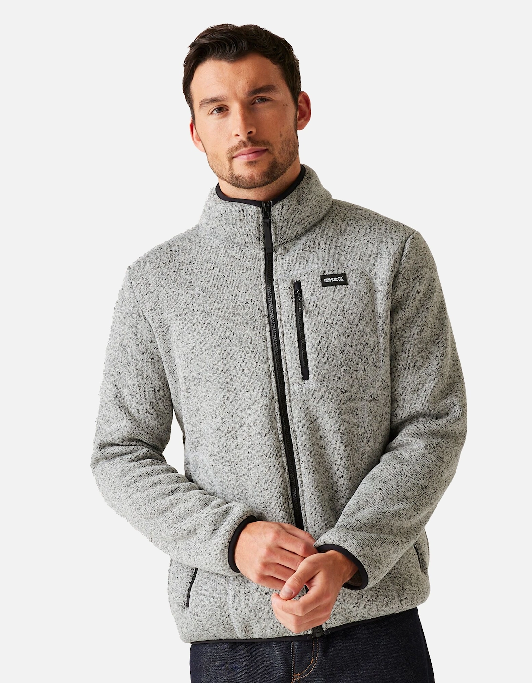 Mens Barlee Marl Full Zip Fleece Jacket
