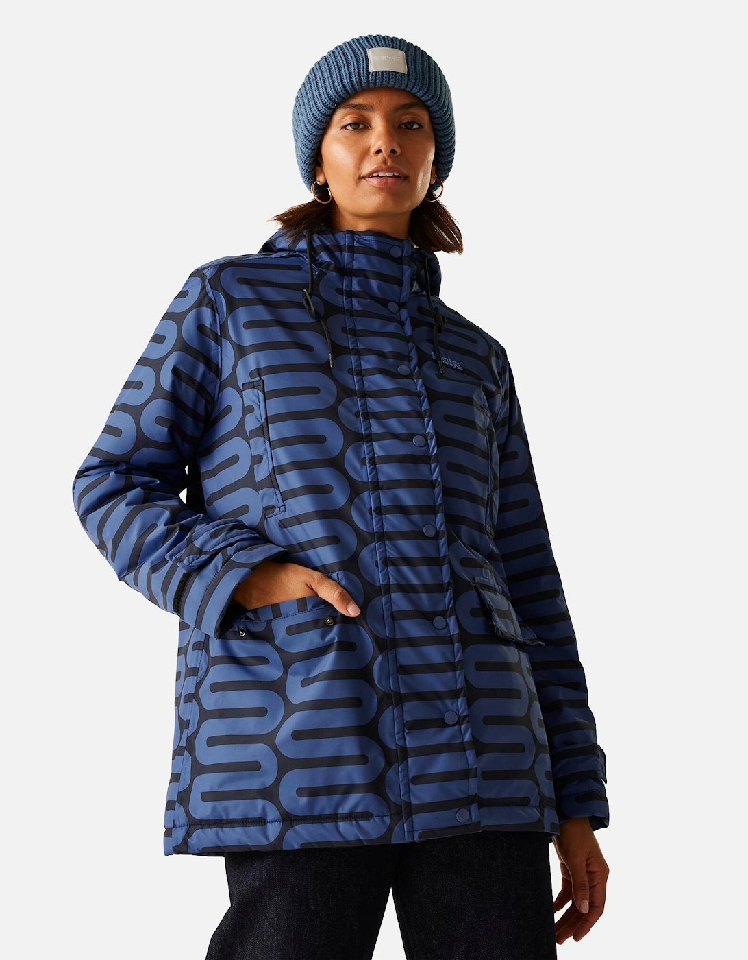 Womens/Ladies Orla Kiely Wiggle Mid Length Waterproof Jacket