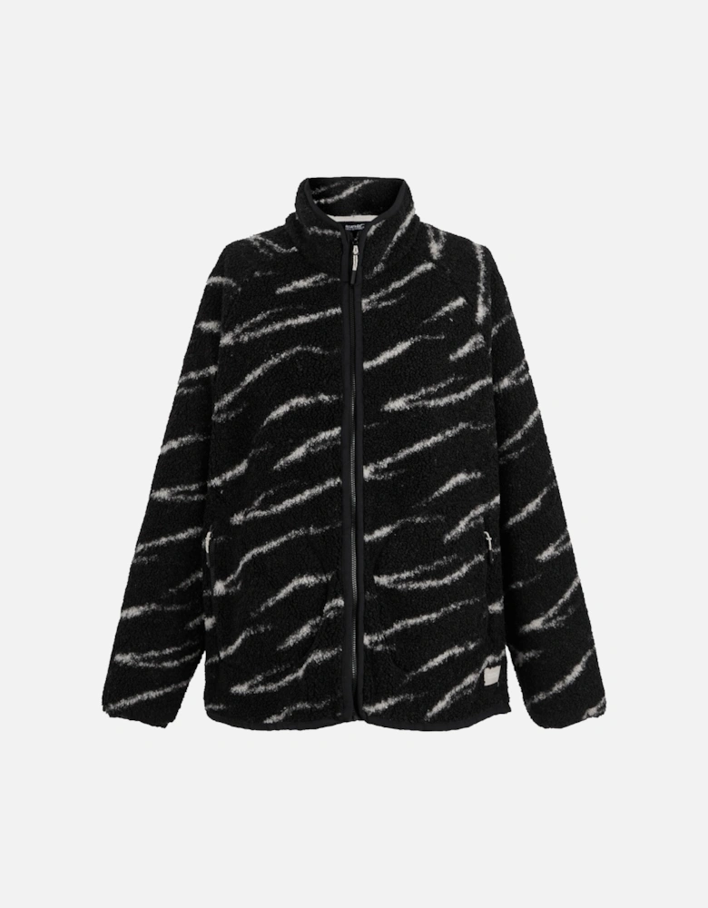 Womens/Ladies Frankie Abstract Borg Full Zip Fleece Jacket