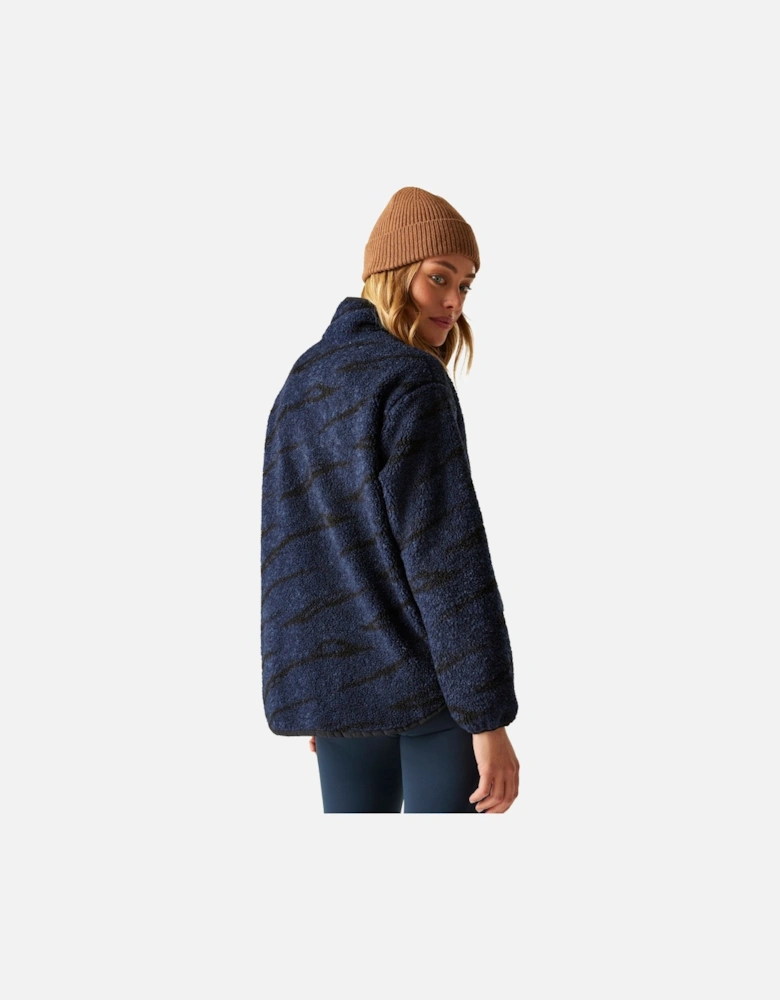 Womens/Ladies Frankie Abstract Borg Half Zip Fleece Jacket