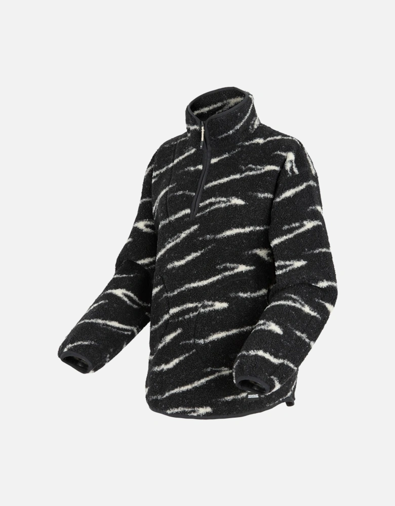 Womens/Ladies Frankie Abstract Borg Half Zip Fleece Jacket