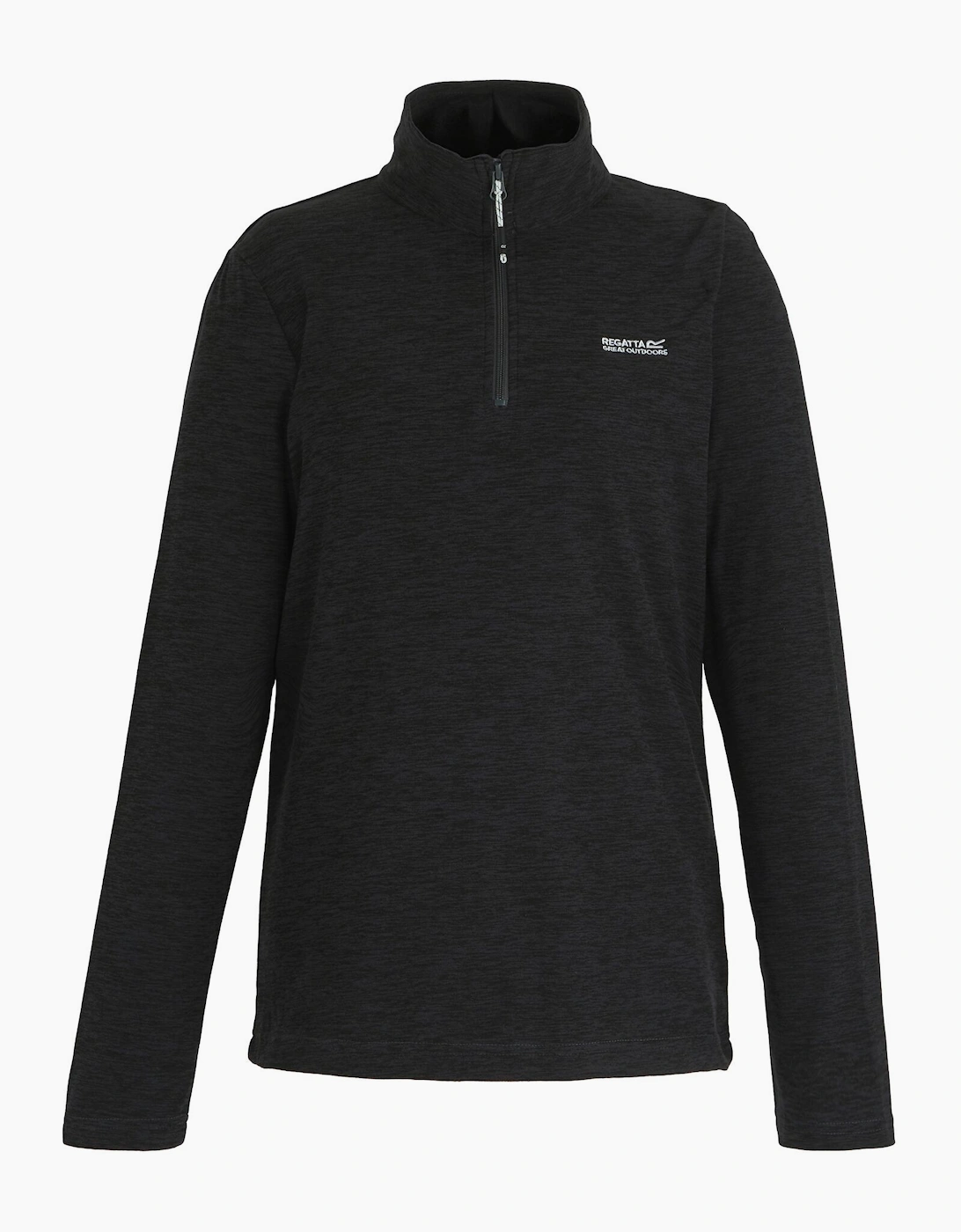 Regatta Women's Grey / Sweetheart Quarter Zip Fleece Top - Size 10 UK