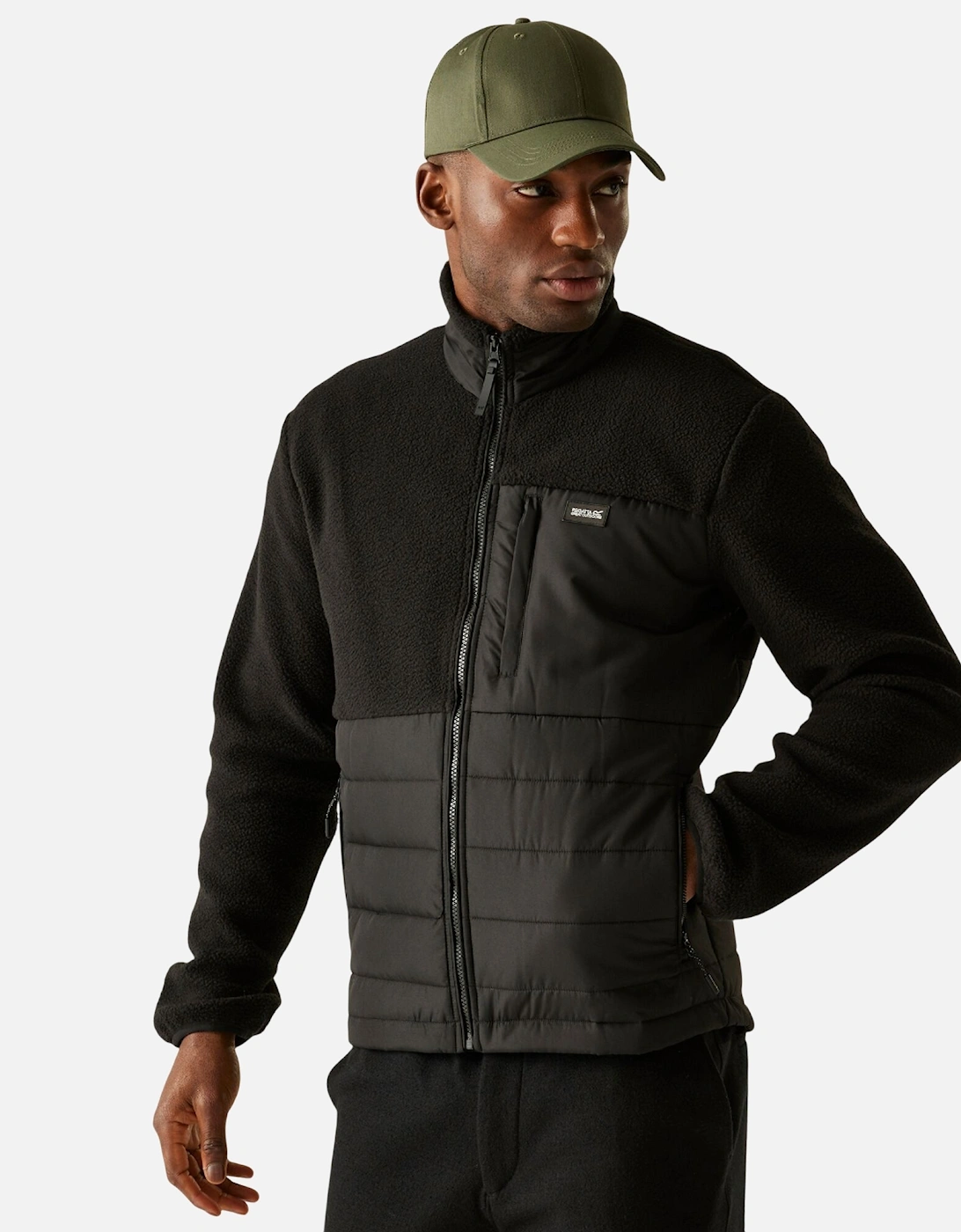 Mens Frankie Borg Full Zip Hybrid Jacket