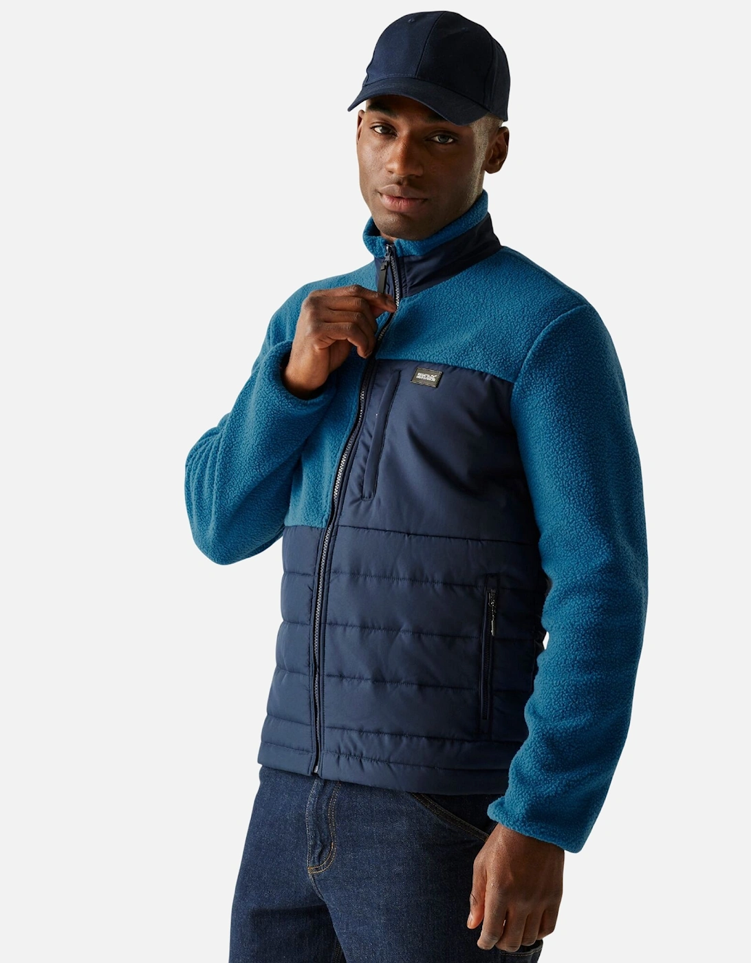Mens Frankie Borg Full Zip Hybrid Jacket