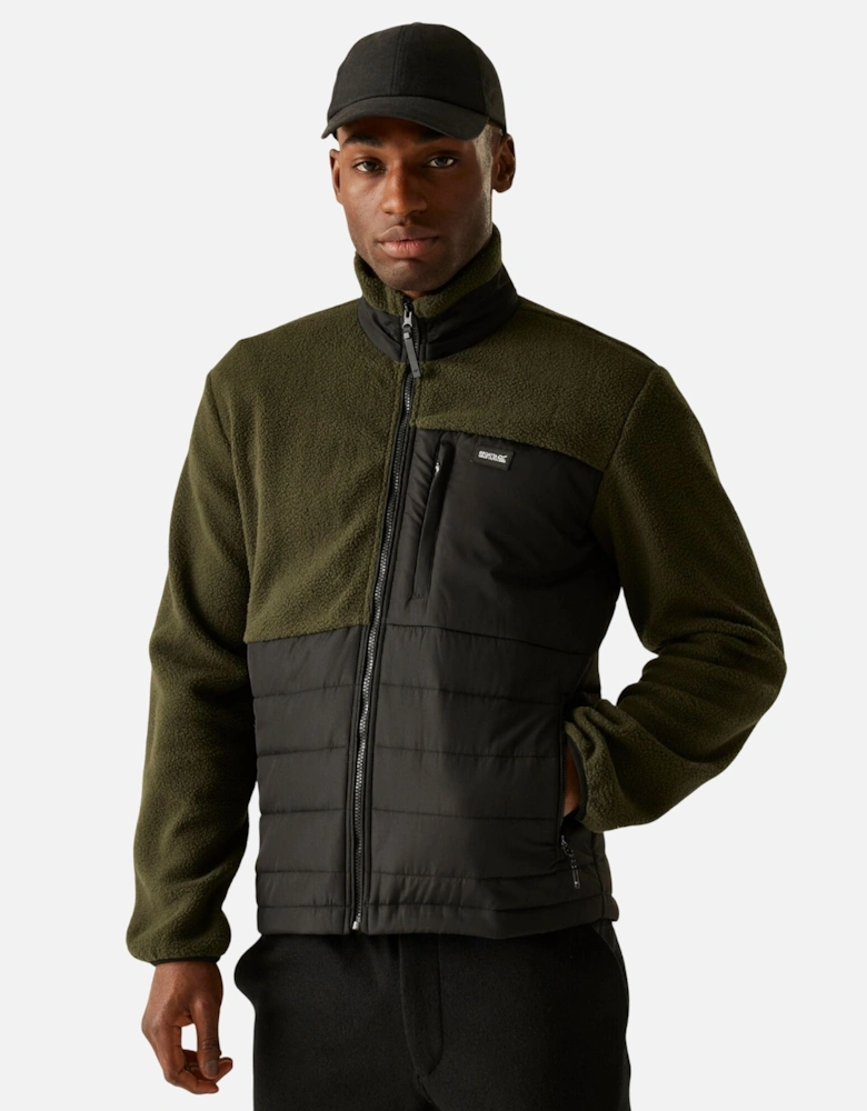 Mens Frankie Borg Full Zip Hybrid Jacket