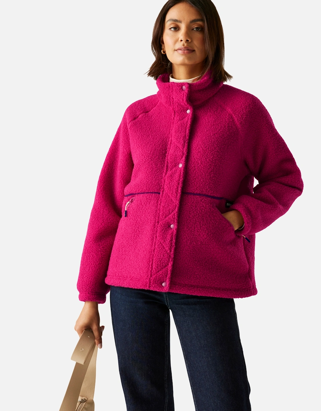 Womens/Ladies Emilica Borg Full Zip Fleece Jacket, 6 of 5